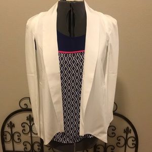 White cape blazer